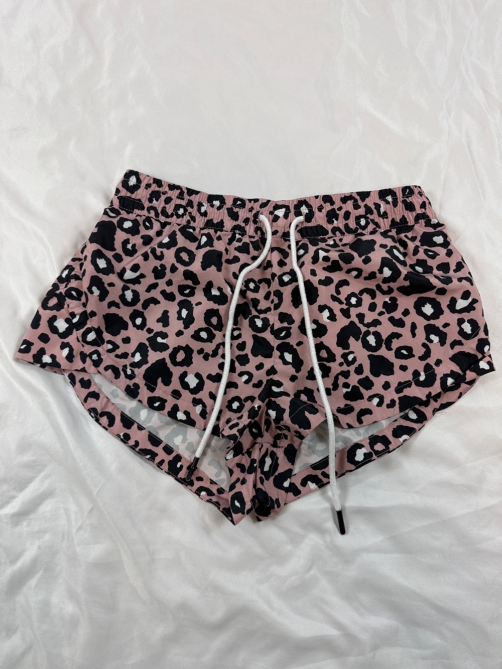 Forever 21 Pink Leopard Print Running Shorts Small Athletic Lounge